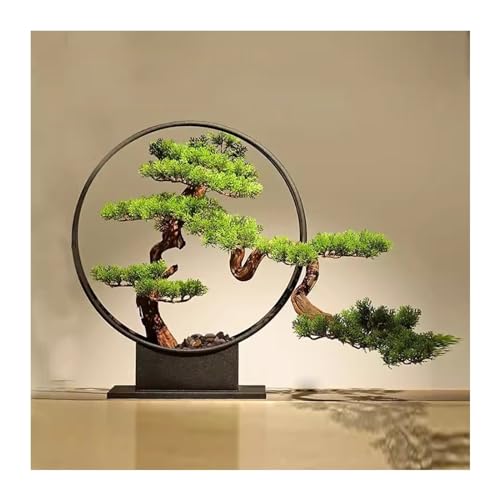 Artificial Bonsai Tree Simulation Welcoming Pine Artificial Bonsai Home Interior Pine Maple Leaf Tree Landscape Plant Decorations Office Decoration Bonsai (Color : B)