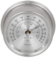 Maximum Criterion Accurate Weather Thermometer - Nickel Case, Silver Dial