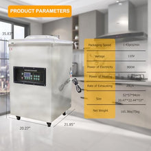 HayWHNKN Single Chamber Vacuum Sealer Stainless Steel Silver