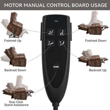 Power Lift Recliner Chair Dual Motor Remote Control Infinite Position Lay Flat Massage Heat Assisted Standing Plush Pillow Arms Side Pockets Cup Holders Relaxation Seat (Brown,Faux Leather)