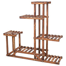 iumLeap Flower Stand 6 Tiered Wood Plant Flower Stand Shelf Planter Pots Shelves Rack Holder Display for Multiple Plants Indoor Garden Patio Plant Stand