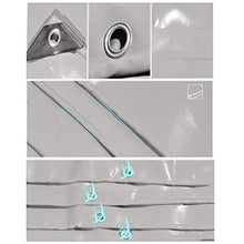 Tarpaulin Waterproof Fire/Moisture Proof Trailer Cover Metal Eyelet Outdoor Garden Furniture Cover, 42 Sizes (Color : White, Size : 6x12m)