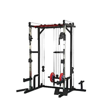 HAUSHECK 1400lbs Power Cage with LAT Pulldown, Weight Storage, Squat Racks, Home Gym Equipment, Orange