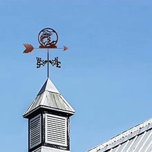 Fish Functional Weather Vane Wind Direction Indicator Weather Vane Roof Mount, Weathervane Measuring Tool Windblown Flying Roof Garden Metal Decorations