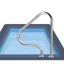 Pool Handrail,31.5" X 31.5" Swimming Pool Stair Rail, Stainless Steel Stair Pool Hand Rail,375lbs Load Capacity, Pool Rail with Complete Mounting Accessories
