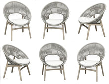 WholesaleTeak Qty 6 - Grade-A Teak Wood Luxurious Solo/Single Robas Weathered Teak Arm Chairs #16RoAA