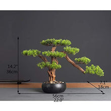 14.2in. Cedar Bonsai Plant Faux Bonsai Tree Simulation Potted Plant DIY Decorative Bonsai Pot for Home Office Shop House Plant