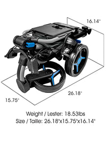 Axglo V3 Golf Push Cart Golf Trolley 3 Wheels Swivel Front Wheel Hand Brake Lightweight Black/Grey