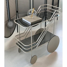 Modern Sofa Side Table Trolley Storage Rack Snack Hand Pushed Serving Cart Living Room Dining Simple