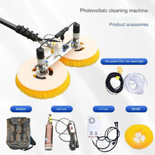 DFEDHF Electric Pool Cleaning Brush with Adjustable Head & Extendable Pole, 2M Solar Panel & Window Cleaning Tool, Efficient Pool Maintenance & Photovoltaic Cleaner Kit, 5M