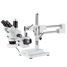 AmScope Professional Trinocular Stereo Zoom Microscope WH10x Eyepieces 7X-45X Magnification