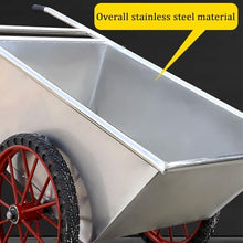 ELUKHT Heavy-Duty Stainless Steel Garden Cart Utility Transport Wheelbarrow for Gardening Beach Shopping Camping Sports -& Versatile Outdoor Solution