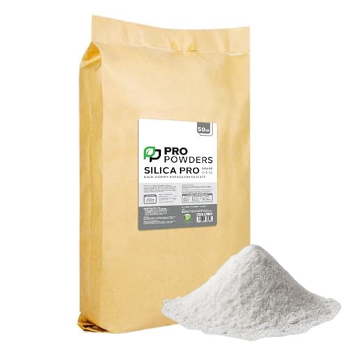 Pro Powders Silica Potassium Silicate 50LB Powder - Makes up to 45,000 Gallons - Stengthens Branches & Nutrient Delivery System & Reduces Stress
