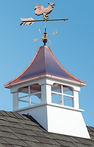 Accentua Charleston Cupola with Rooster Weathervane, 24 in. Square, 55 in. High