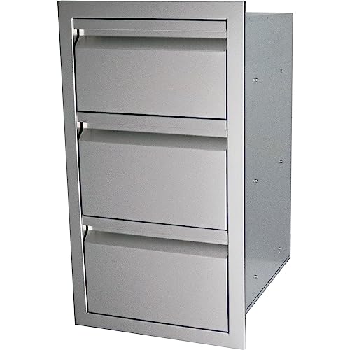 RCS Valiant Series 17-Inch Stainless Steel Triple Access Drawer - VTD3