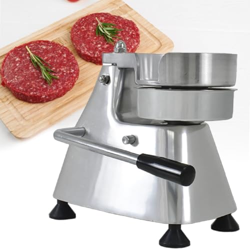 Eiwitany Commercial Burger Press, Adjustable Thickness Heavy Duty Hamburger Press, Hamburger Maker Machine Patty Press Maker, with 500 Pcs Patty Papers (130mm)