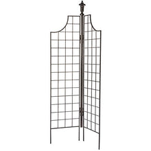 H Potter Garden Screen Trellis 77" Tall - Freestanding Charcoal Brown