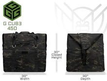 Xtreme Sight Line ~ G CUBƎ 450 + G SØLAR 180 Faraday Bag for Large Generators and Solar Panels ~ Protects Against EMP/CME/EMF/RF ~ Diamond Form Farday Lined Interior ~ Midnight Multicam