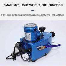 Portable Small Glass Edger with BD Polishing Wheel, Electric Glass Edging Machine,8000r/min Straight Round Bevel Edge Grinder Polish Edge Machine for Plexiglass Acrylic Marble Ceramic(Blue)