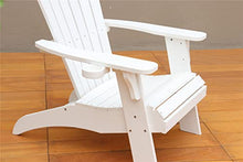 Folding Adirondack Chairs Patio Chairs Lawn Chair Outdoor Chairs with Cup Holder Weather Resistant for Patio Deck Garden, Backyard Deck, Fire Pit & Lawn Furniture Porch and Seating (Black) (White)