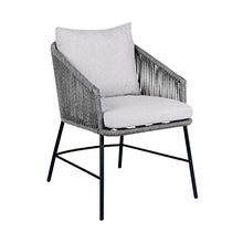 Armen Living Koala and Calica 5 Piece Dining Set Dark Eucalyptus and Grey Rope