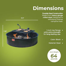 Pilot Rock Fire Pit Ring & Grate - Heavy Duty - 30 in, 3-Pack - Alloy Steel