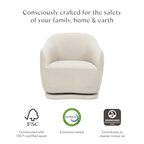 babyletto Foy Glider Ivory Boucle Greenguard Gold CertiPUR-US Certified