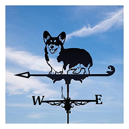 Dog Weathervane Roofs Weather Vane for Outdoor Lawns Housetion Wind Vane with Coating Steel Gardens Ornament D-32 35 9cm (32 * 35 * 9cm|c)