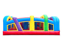 Pogo Bounce House Crossover Rainbow Inflatable Obstacle Course 19.5x8x7.5 Ft