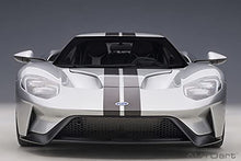 AUTOart 2017 Ford GT Ingot Silver Metallic Model Car 1/12 Black Stripes
