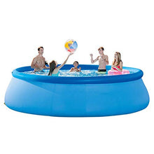 Rsmmpqa 144 Inch Large Inflatable Swimming Pool Collapsible Bath Dog Swimming Pool Family Water Entertainment Bathtub Backyard Water Party