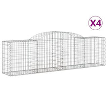 Arched Gabion Baskets 4 pcs Galvanized Iron White Black Other