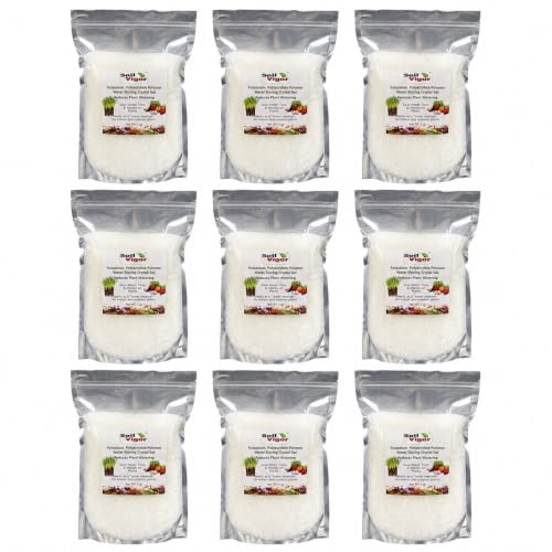 Commercial Grade Potassium Polyacrylate Water Crystals | Super Absorbent Polymer for Plants, Lawn & Agriculture | Reduces Watering Up to 50%, Improves Root Growth & Transplant Success (45 Pound)