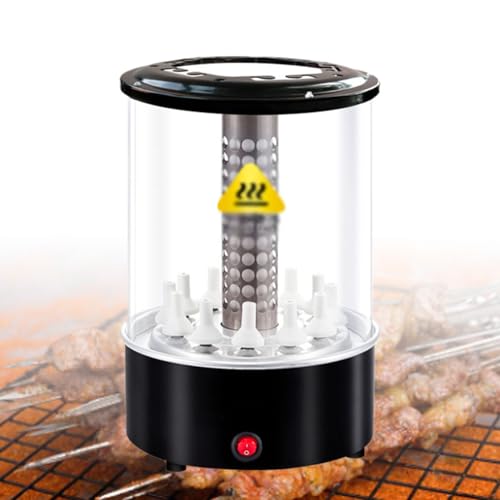 Vertical Barbecue Stove, 360° Automatic Rotating Kebab Machine, Portable Electric Barbecue Grill, Included Oil Pan, Home Outdoor Travel Hiking Camping Convenient Barbecue