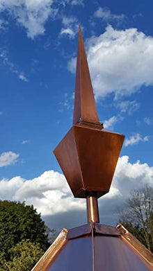 Accentua Charleston Cupola with Copper Finial, 24 in. Square, 63 in. High, White with Copper Roof