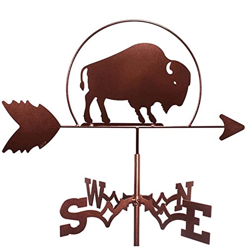 Bullfight Weathervane Metal Weather Vane Garden Wind Vane Vintage Weather Vane Hollow Wind Direction Indicator for Outdoor Iron Roof Yard Decoration (Style 5) (Style 1)