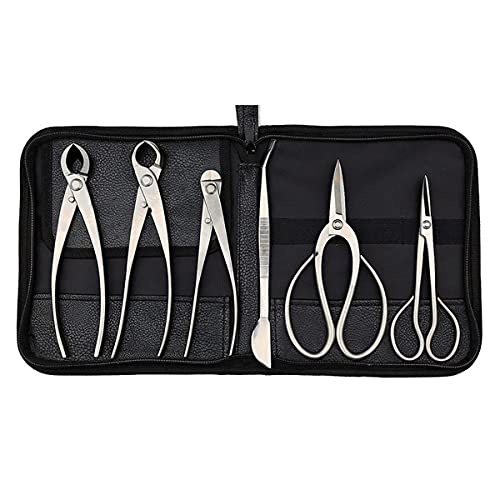 TYZK rake 6 Pcs Bonsai Tool Set (Kit) Professional Grade Gardeninag Tools