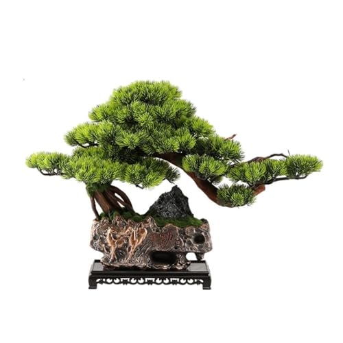 YXIANG56Q Fake Plants Artificial Bonsai Tree with Rectangular Base Living Room Office Desktop Decorative Fake Potted Plants Bonsai Tree