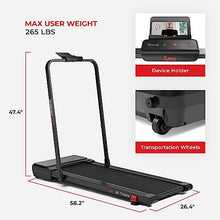 Sunny Health & Fitness Treadpad® Pacer Dual Mode Treadmill Black