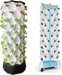 FLTRGO Tower Garden Hydroponics Growing System - Automated Aeroponic Tower Garden,Indoor Smart Garden,Nursery Germination Kit Including Smart Plug,Water Level,Water Pump,10floors