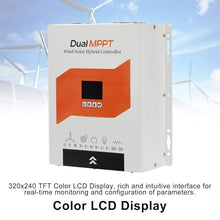 VNATWGOO 5000W Solar Wind Dual MPPT Controller, with External Dump Load & Color LCD Display, 12V/24V/48V, for Home Energy Systems 12V/24V
