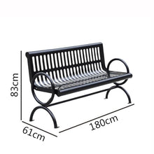 yinxx240708 Heavy-Duty Outdoor Benchs Stainless Steel Backrest Outdoor Bench Multiperson Park Bench-Porch-70 L x 24" W x 33" H Slatted Seat for Park, Yard & Porch(Large)