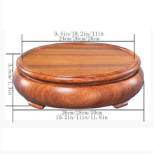 HGIYA Bonsai base Retro Crafts Wooden Display Stand Teapot Table Planter,Sour Branch Wood Round for Table Lamp Pot