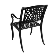 Oakland Living Modern Outdoor Mesh Lattice Aluminum 95-in Black Oval Dining Set