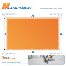 TANG 15' x 40' Shade Cloth with Grommets, Sun Shade Sail Rectangle Straight Side, UV Blocker Fabric Patio Canopy for Deck Carport Backyard Pergola Cover, Blue
