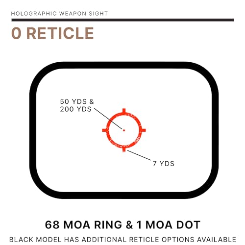 EOTECH Holographic Weapon Sight with Single Red Dot Reticle Black