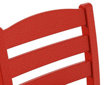 POLYWOOD® La Casa Café 5-Piece Side Chair Bar Dining Set in Sunset Red/White