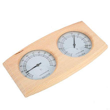 A1DFDFGOQSFG Wooden Sauna Hygrothermograph Thermometer, Hygrometer Sauna Room Accessory (Square)