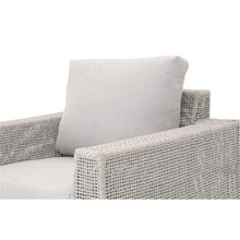 Essentials For Living Woven Tropez Fabric Outdoor Sofa Chair in Gray