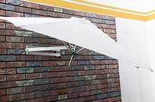 RWGOVLU Outdoor Wall Umbrella Garden Balcony Canopy Parasol Telescopic Folding Sun Shade Umbrella Aluminium, 7ft / 220cm, White